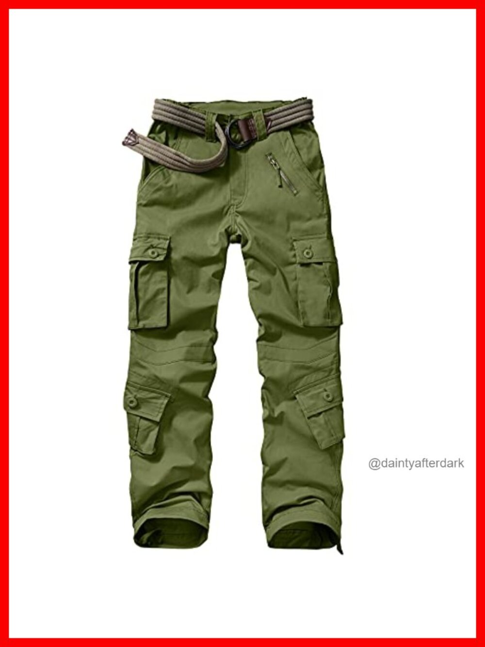 Women's Cotton Cargo Pants Military Work Pants 8 Pockets Straight Leg